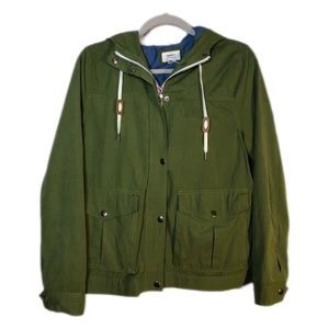 Green Hooded Utility Jacket